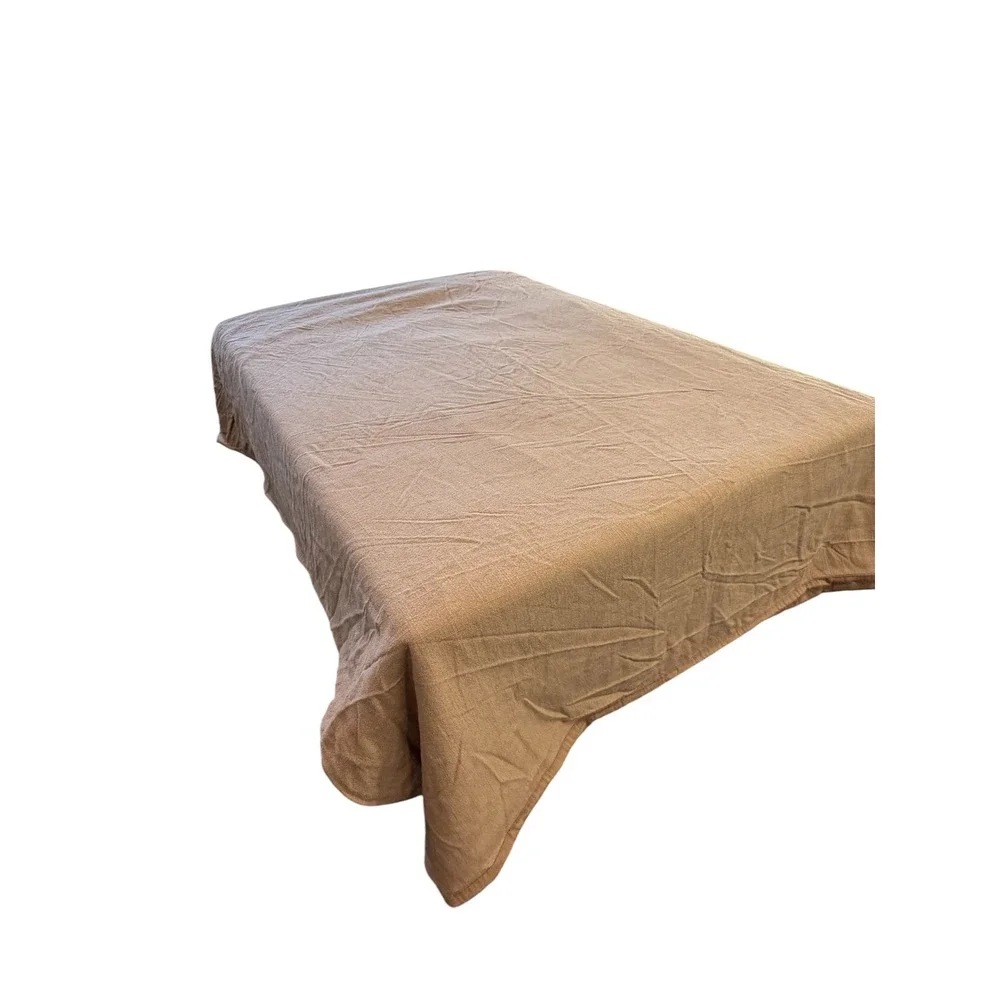 Casaluna Heavyweight Warm Brown Duvet Cover King Linen & Rayon Blend Bedding